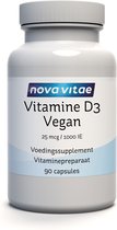 Nova Vitae - Vitamine D3 - Vegan - 25 mcg - 1000IE - 90 plantaardige capsules