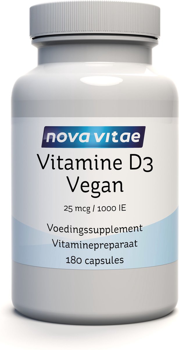 Goedkoopste Nova Vitae - Vitamine D3 - vegan - 25 mcg - 1000IE - 180 plantaardige capsules