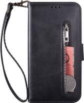 Portemonnee zwart wallet book-case rits hoesje Telefoonhoesje geschikt voor Samsung Galaxy A54 5G