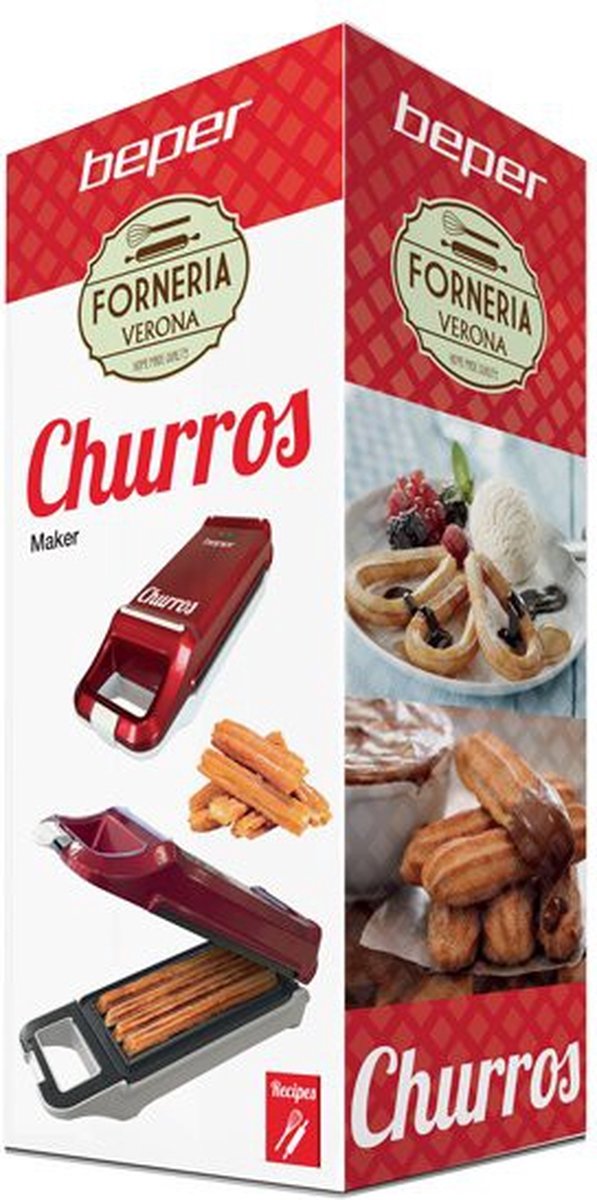 Beper BT600Y Churros Maker - Churrosmachine voor 4 Churros - Wafelijzer - Kerts Cadeau - Met Antiaanbaklaag & Indicatielampje - 700 W van Beper — afbeelding 5