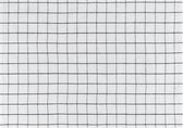 Krumble Theedoek met grote blokjes - Ruitpatroon - Theedoeken - Glazendoeken - Keukendoeken - Vaatdoek - Katoen - Wit met zwart - 40 x 60 cm