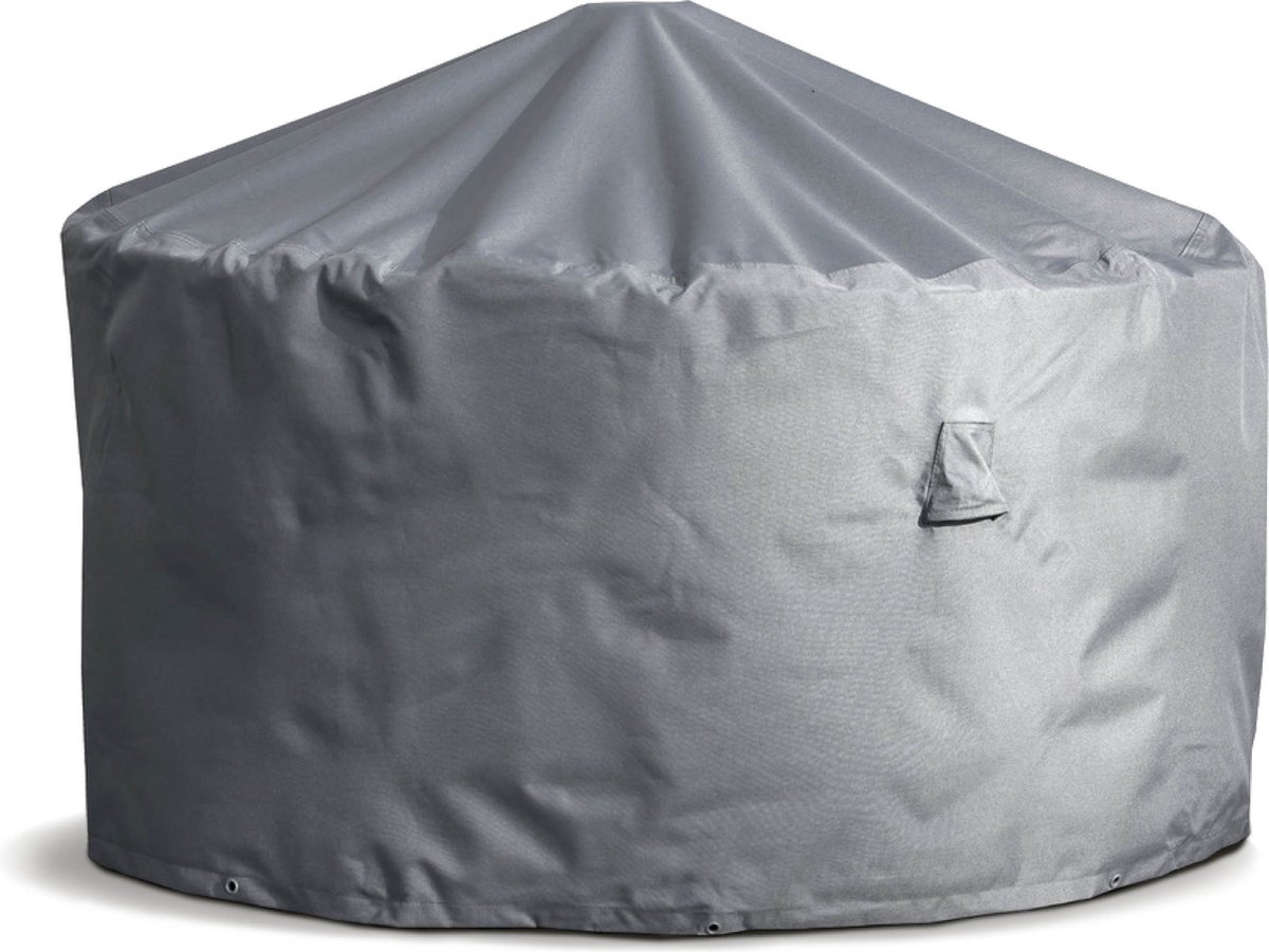 Beschermhoes voor ronde tuintafel | Ø 95 x 71 cm | polyesterweefsel van het type Oxford 600D, kleur: grijs.