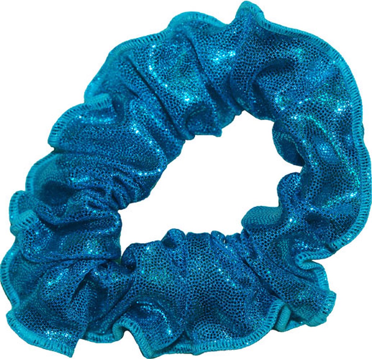 Snowflake - Hair Scrunchie - Mystique Glansstof - Turnen - Meisjes - Haarwokkel - Elastisch - Turquoise - One Size