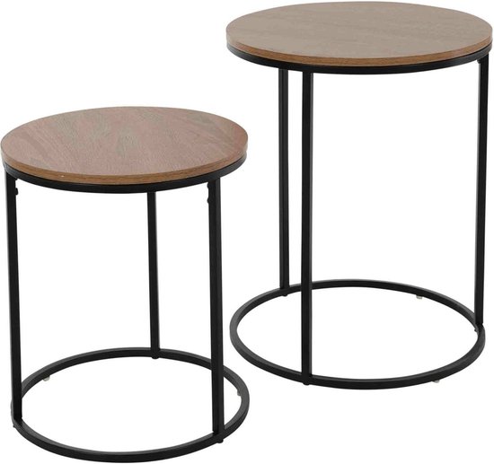 WOOOD bijzettafel Mea- Grenen/MDF - Alpaca - 35x100x58 – vtwonen