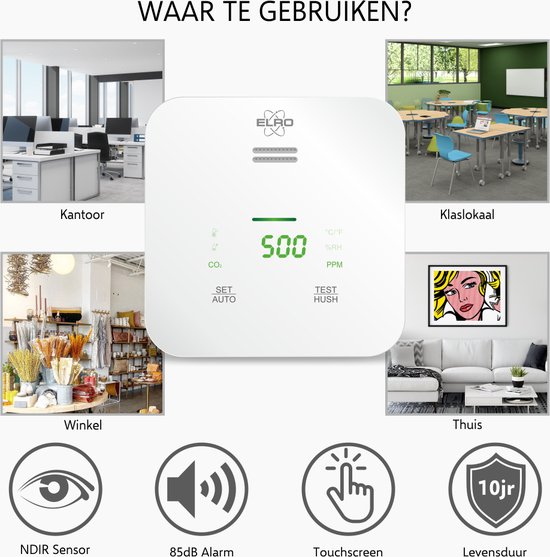 ELRO Connects SF500CO2 CO2 Meter Kit