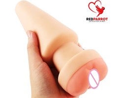 Mega buttplug met kunstvagina | XXL | Kont plug inclusief masturbator | 2 in 1 | Grote plug | Hoge kwaliteit