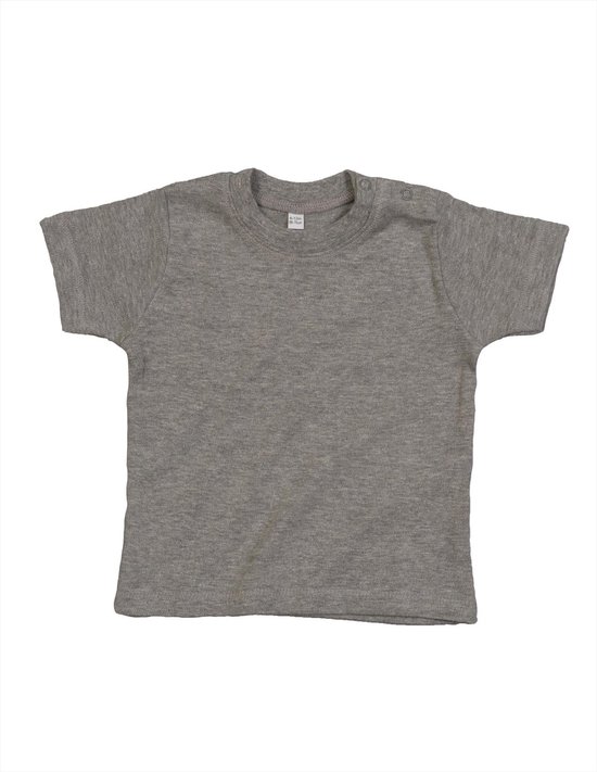 BabyBugz - Baby T-Shirt - Grijs - 100% Biologisch Katoen - 86