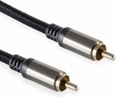 Câble Audio Numérique Coax - Gaine Nylon - Plaqué Or - 1 mètre - Zwart