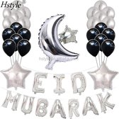 Ballon Eid mubarak - Décoration Ramadan - ARGENT - ensemble de ballons - Ramadan - ballons - Eid al Adha - Ensemble de ballons - décoration - Eid - Ramadan kareem