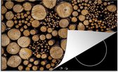 KitchenYeah® Inductie beschermer 77x51 cm - Brandhout in verschillende maten - Kookplaataccessoires - Afdekplaat voor kookplaat - Inductiebeschermer - Inductiemat - Inductieplaat mat
