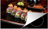 KitchenYeah® Inductie beschermer 77x51 cm - Luxe Japanse sushi - Kookplaataccessoires - Afdekplaat voor kookplaat - Inductiebeschermer - Inductiemat - Inductieplaat mat
