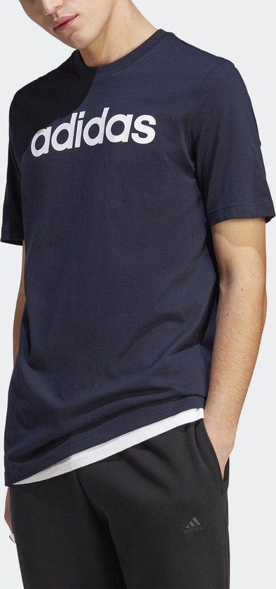 Adidas Sportswear Essentials Single Jersey Linear Geborduurd Logo T-shirt - Heren