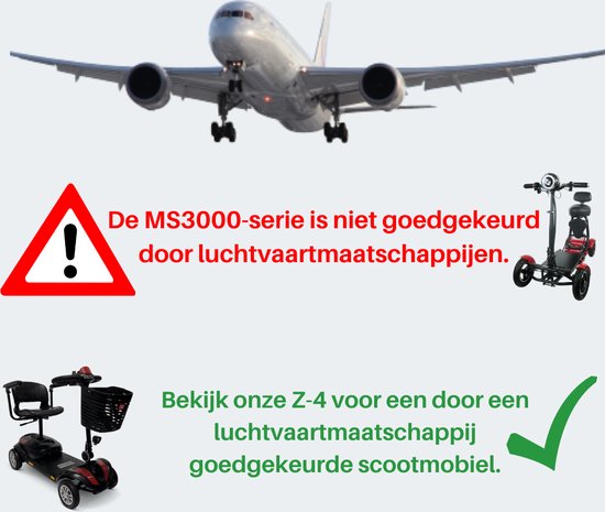 COMFYGO MS3000 PLUS Elektrische scootmobiel, 4 wielen, maximale snelheid 18 km/u, 10,4 Ah Lithium-ion accu, Actieradius tot 25 km, Blauw, Grote stoel