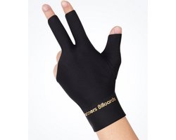 biljarthandschoen links zwart - biljart handschoenen - biljarthandschoenen - drie vinger biljart handschoen - pool handschoen - snooker handschoen - handschoen zwart - sporthandschoenen