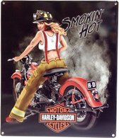 Harley-Davidson Smokin' Hot Reliëf Tinnen Bord