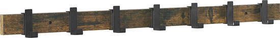 MIRA Home - Kapstok - Garderoberek - Wandkapstok - 7 Haken - Vintage - 90cm