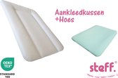 Steff - set - aankleedkussen - wit - 50x70 cm + aankleedkussenhoes mint groen - OEKO-Tex standard 100