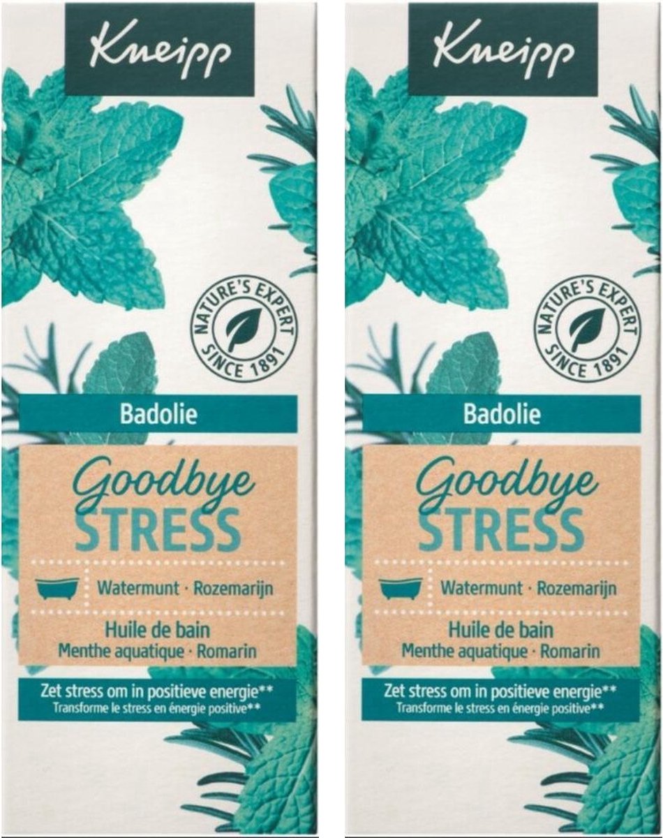 Goedkoopste Kneipp Badolie Goodbye Stress - Watermunt & rozemarijn - Voordeelbundel - 2 x 100 ml