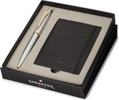 Coffret cadeau stylo à bille Sheaffer - 300/G9342 - ton or chromé brillant - avec porte-carte de crédit - SF-G2934251-2