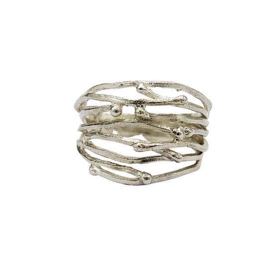 Morava - ByTess - Ring - Maat 18 - 18mm - Dames - Dames ring - Unieke sieraden - Sieraden - Uniek - handgemaakt - Zilver - 925 - 925 zilver - Als cadeau ingepakt - Dames cadeau - Cadeau - luxe verpakt - Zilveren sieraden - Zilveren ring - Ring dames