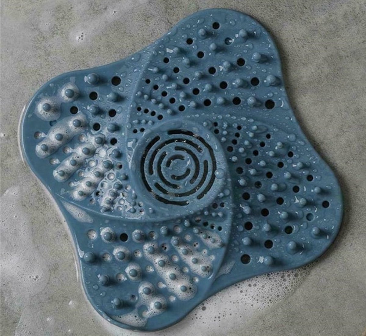 Salle De Bain Silicone Couverture De Drain De Sol Plat Attrape-cheveux Bouchon Anti-blocage évier égout Filtre Cuisine Système De Drainage Accessoire