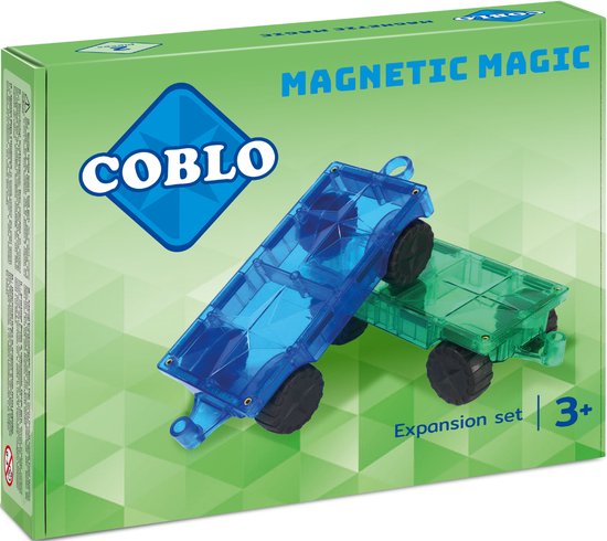 Coblo Uitbreidingsset - Auto onderstellen - Magnetisch speelgoed - Auto Speelgoed - STEM speelgoed - Cadeau kind - Speelgoed 3 jaar t/m 12 jaar