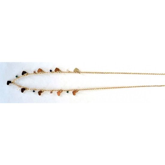 Jewlldeen Halsketting voor dames, 925 zilver, parelketting, hart, hanger, zilveren ketting, sieraad, zirkonia, 45 cm, kettinglengte cadeau voor vrouw
