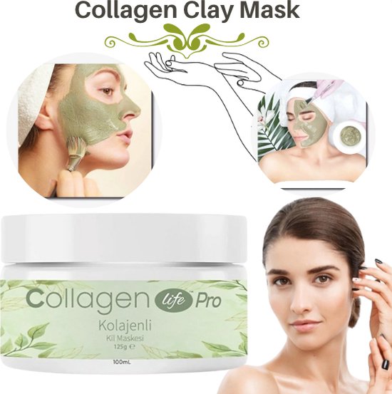 Collageen klei masker voor gezicht - Hydraterend Collagen Mask -  Anti-rimpel... | bol