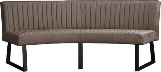 Eetkamerbank - Hengelo - geschikt voor ovale tafel 200 cm - stof Element grijs 05