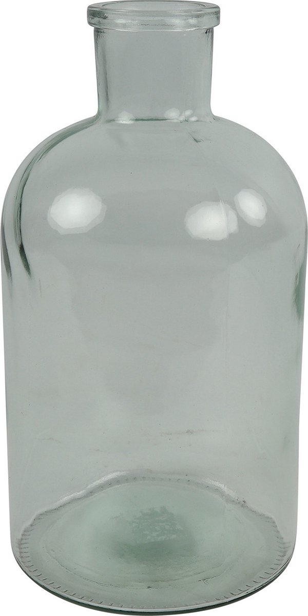 Countryfield bloemen/takken Vaas - helder/transparant - glas - Apotheker fles vorm - 14 x 27 cm