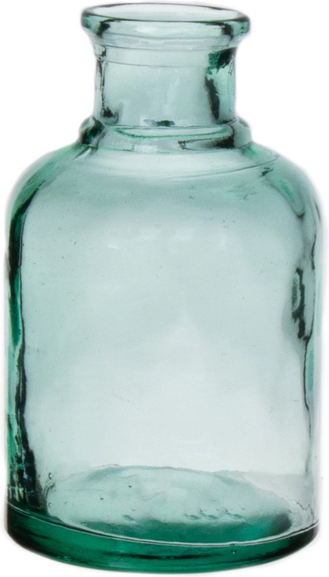 Decoris Vaas - gerecycled glas - D7 x H32 cm - mat blauw bestellen