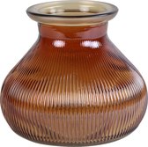 Decostar Flower vase - marron marron/verre transparent - H12 x D15 cm - vase