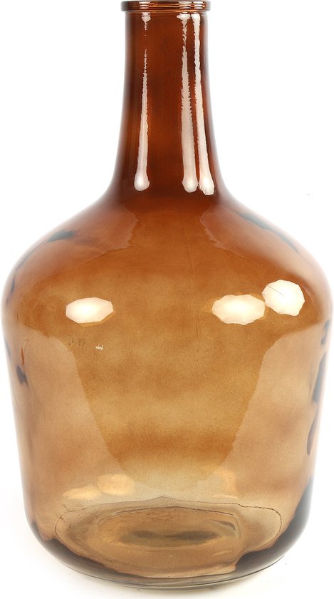 Countryfield Vaas - transparant bruin - glas - XL fles - D25 x H42 cm