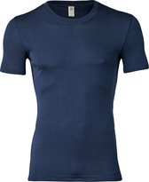 Engel Natur T-shirt Homme Soie - Laine Mérinos Bio GOTS Bleu Marine 50/52(L)