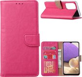 Hoesje Geschikt Voor Samsung Galaxy A73 hoesje bookcase Pink - Hoesje Geschikt Voor Samsung Galaxy A73 wallet case portemonnee hoesje - A73 5G Hoes met Pasjeshouder cover