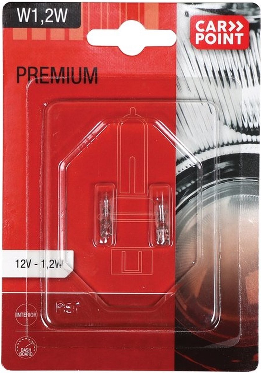 Carpoint Premium ampoule W1,2W 12V 2 pièces