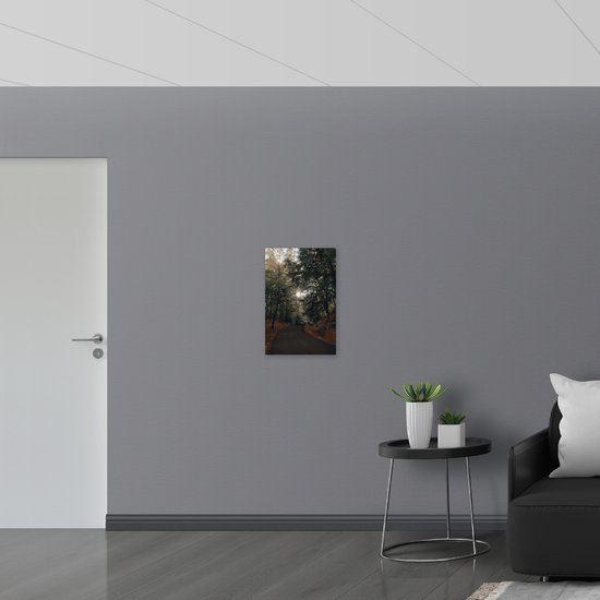 WallClassics - Bois - Chemin forestier - 40x60 cm - Épaisseur 9 mm - Photo sur bois (avec système de suspension)