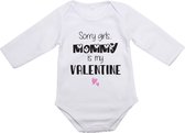 Baby Rompertje Valentijn "Sorry Girls... MOMMY is my VALENTINE - Lange Mouw - Maat XL 86 12-18 maanden - Cadeautje voor Haar - Valentijnsdag