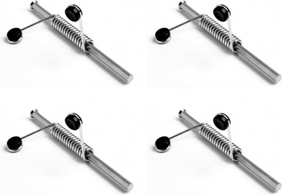 4 STUKS 2CM Zelfsluitende Deurscharnieren Roestvrijstalen Lente Scharnier Deurdranger Zelfsluitende Lente Butt Scharnier Pins Deurklink Accessoires voor Deuren