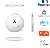Arisenn® - Bluetooth SmartTag - Google Alexa TUYA - GPS Tracker Keyfinder - Bluetooth 4.0 - gratis mobiele app - nooit meer sleutels of waardevolle spullen kwijtraken - keyfinder - sleutelvinder - airtag - bluetooth tag - smart tag - Smart Life - Wit