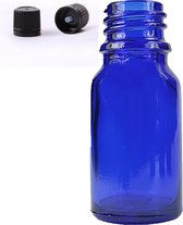Glazen Druppelflesjes met Druppelaar 10ml - Blauw - 5 Stuks - Druppelfles - Druppeldop - Aromatherapie