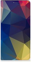 Bookcase Geschikt voor Samsung Galaxy A14 5G Telefoon Hoesje Polygon Dark