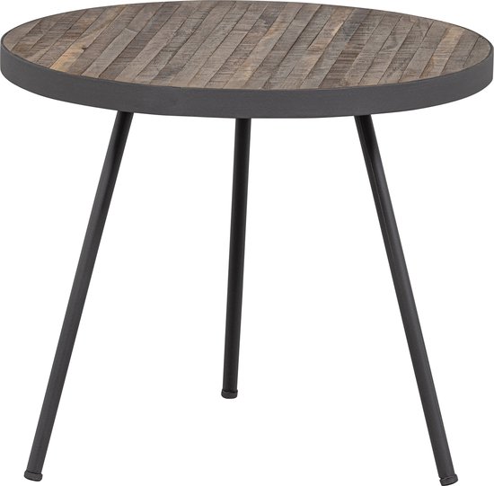 COSTWAY Bijzettafel, inklapbaar, weerbestendige klaptafel van teakhout, vierkante balkontafel, tuintafel, houten tafel voor tuin, terras, balkon, 50 x 50 x 50 cm