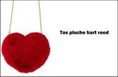 Sac Love heart peluche rouge 20x25cm - Love wedding valentine hearts bag in love theme party festival
