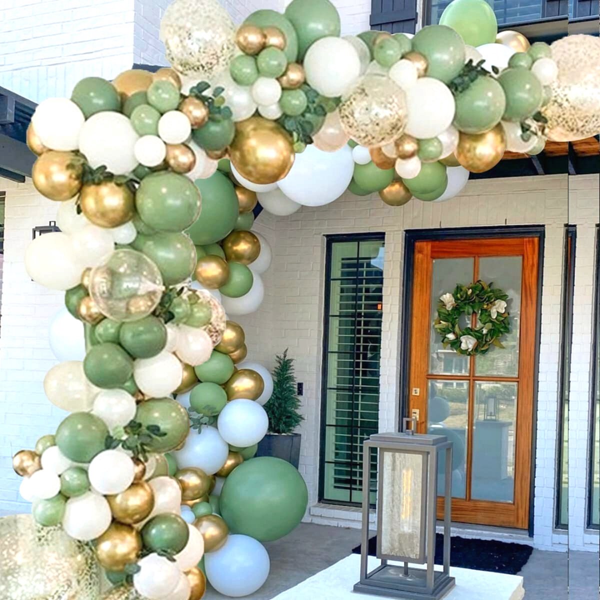 Ballonnenboog Groen - Volledig pakket met 127 groene & gouden ballonnen - feestartikelen & feest versiering - aroha
