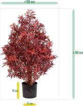 Ming Aralia plante artificielle UV 90cm Bordeaux