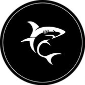 White Shark Pharaoh Mat Voor Gamestoel – Rond - Rood/Zwart/Wit