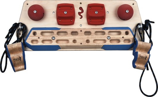 ALPIDEX Training board climbing hanging board 48 x 32 cm, incl. mounting material - available in various colours, Color:weiß-blau
