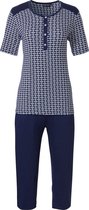 Pastunette Deluxe - Graphic Style - Pyjamaset - Maat 48 - Blauw/Wit – Viscose