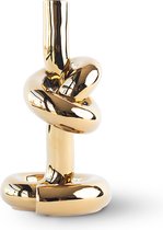 Geknoopte Kandelaar Goud / Knotted Candleholder Gold | Dutch Design kandelaar Werkwaardig.